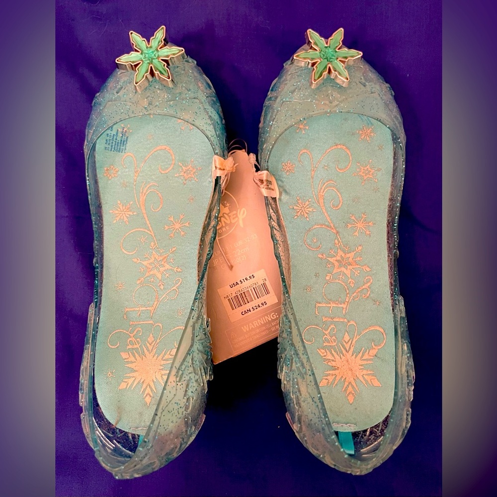 Disney Elsa Light-Up Dress Up Shoes, NWT, Girls Size US 2/3, Hard To Find!
